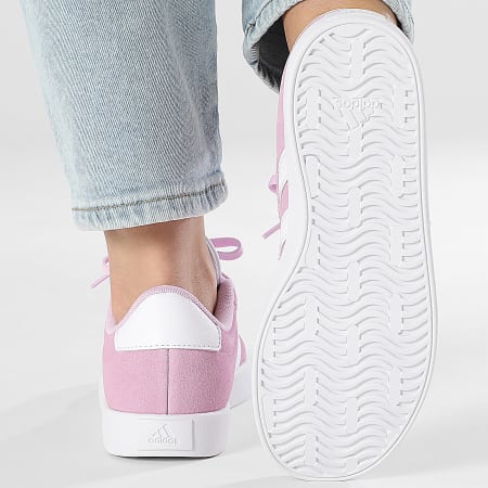 Adidas Performance - Zapatillas Mujer VL Court 3.0 K ID6310 Bliss Lila Calzado Blanco Gris Dos