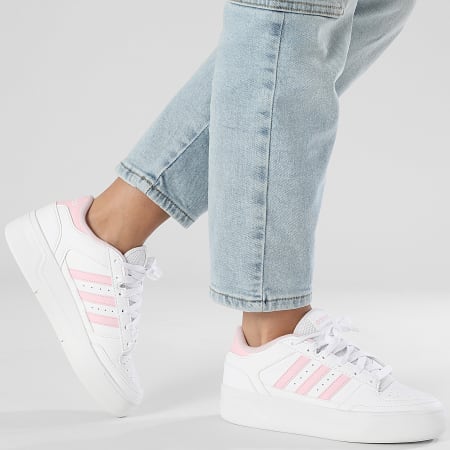 Adidas Sportswear - Baskets Femme Break Start Bold J JQ0132 Footwear White Clear Pink