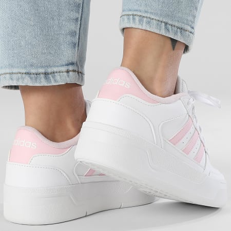 Adidas Sportswear - Baskets Femme Break Start Bold J JQ0132 Footwear White Clear Pink