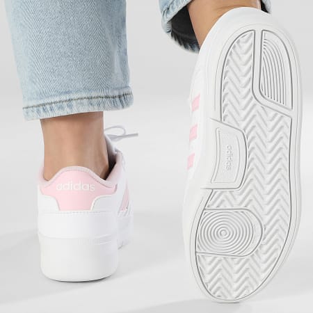 Adidas Sportswear - Baskets Femme Break Start Bold J JQ0132 Footwear White Clear Pink