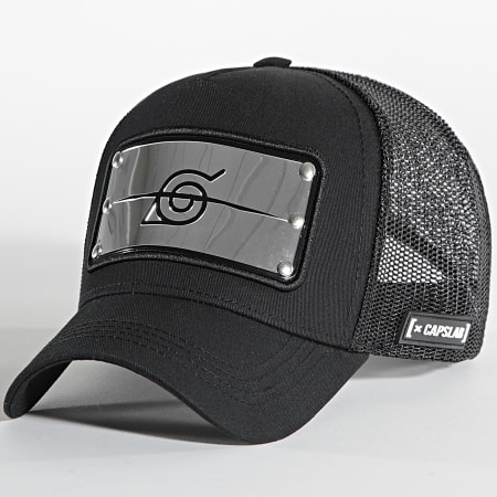 Naruto - Casquette Trucker Banner Noir Argenté