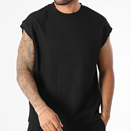 Frilivin - Ensemble Débardeur Et Pantalon Texturé 33G Noir