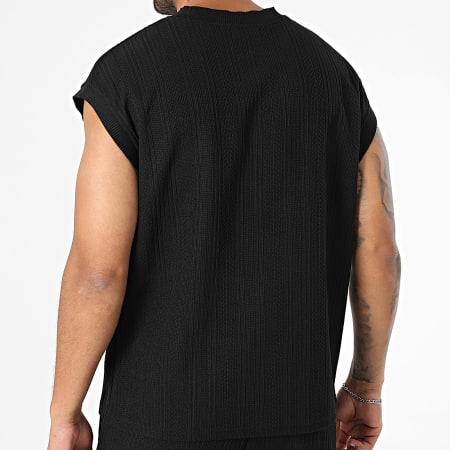 Frilivin - Ensemble Débardeur Et Pantalon Texturé 33G Noir
