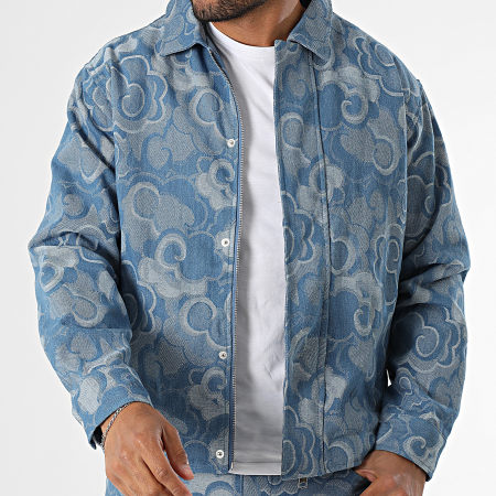 Frilivin - Ensemble Veste Jean Zippée Et Jean Regular Fit K50 Bleu Denim
