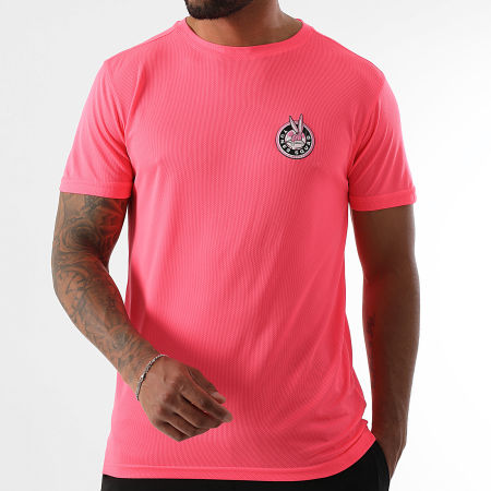 Looney Tunes - Ensemble Maillot Et Short Jogging Badge Bugs Bunny Tech Noir Rose Fluo