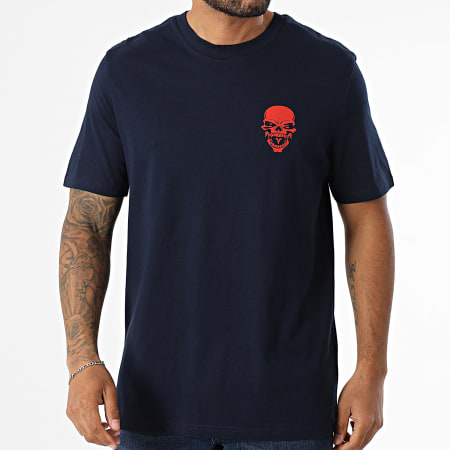 Mac Tyer Untouchable - Tee Shirt Oversize Large Logo Back Bleu Marine Rouge