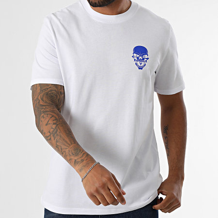 Mac Tyer Untouchable - Tee Shirt Oversize Large Logo Back Blanc Bleu Roi