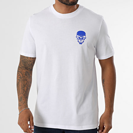 Mac Tyer Untouchable - Tee Shirt Oversize Large Logo Back Blanc Bleu Roi