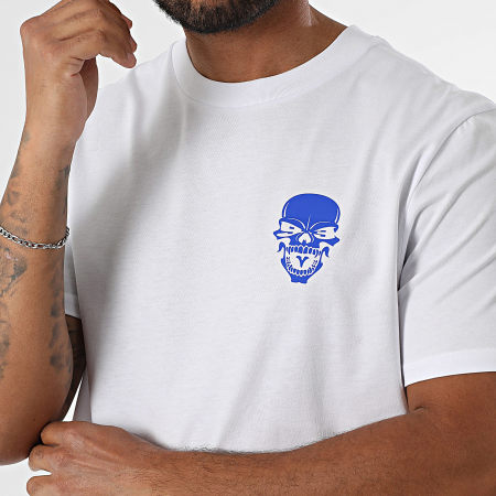 Mac Tyer Untouchable - Tee Shirt Oversize Large Logo Back Blanc Bleu Roi