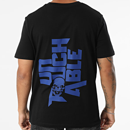 Mac Tyer Untouchable - Tee Shirt Oversize Large Logo Back Noir Bleu Roi