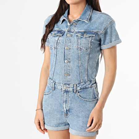 Only - Combishort Jean Femme Castel Bleu Denim