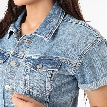 Only - Combishort Jean Femme Castel Bleu Denim