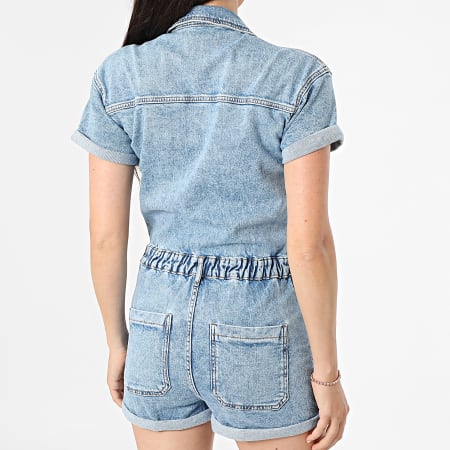 Only - Combishort Jean Femme Castel Bleu Denim