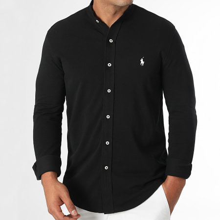 ralph lauren black dress shirt Polo Ralph Lauren Garment Dyed Classic Fit Oxford Shirt Polo Black main image 1