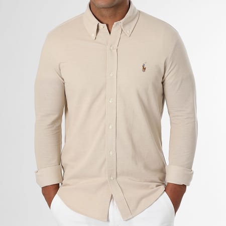 Polo Ralph Lauren - Camisa de manga larga Oxford beige