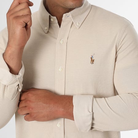Polo Ralph Lauren - Camisa de manga larga Oxford beige