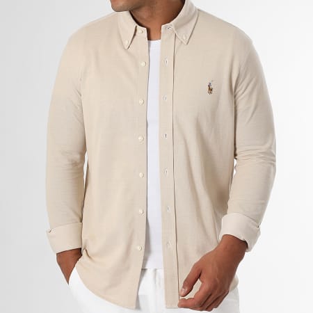 Polo Ralph Lauren - Camisa de manga larga Oxford beige
