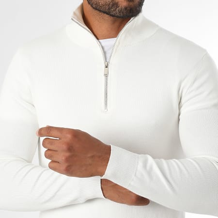 LBO - Pull Col Zippé 1994 Blanc