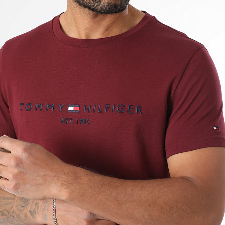 Tommy Hilfiger - Tee Shirt Slim Logo 1797 Bordeaux