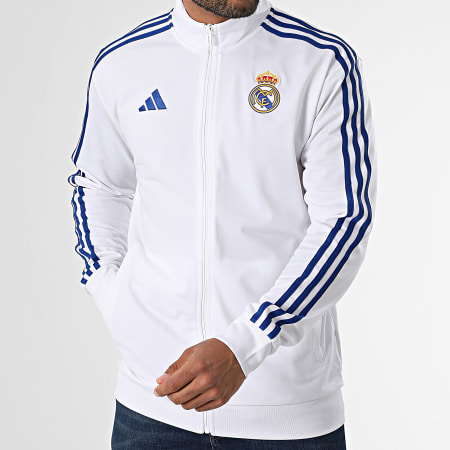 Adidas Sportswear - Veste Zippée A Bandes Real Madrid IT3804 Blanc