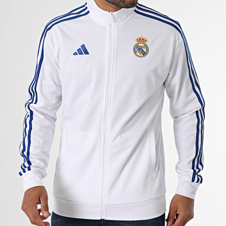 Adidas Sportswear - Veste Zippée A Bandes Real Madrid IT3804 Blanc