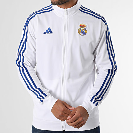 Adidas Sportswear - Veste Zippée A Bandes Real Madrid IT3804 Blanc