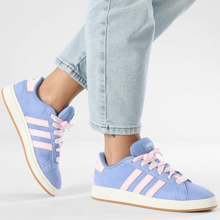 Adidas Sportswear - Baskets Femme Grand Court 00s K JR2228 Blue Fusion Clear Pink Core White