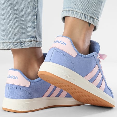 Adidas Sportswear - Baskets Femme Grand Court 00s K JR2228 Blue Fusion Clear Pink Core White