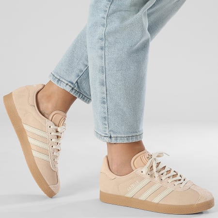 Adidas Originals - Gazelle Mujer Zapatillas W JS1384 Halo Azul Crema Blanco Goma 3