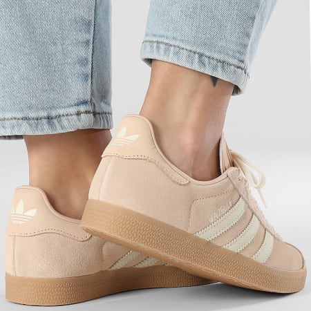 Adidas Originals - Gazelle Mujer Zapatillas W JS1384 Halo Azul Crema Blanco Goma 3