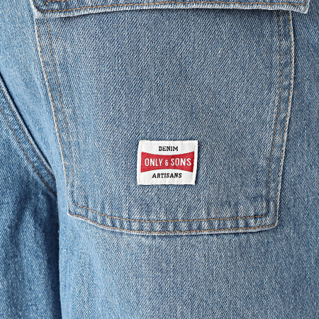 Only And Sons - Short Jeans Fade Blue Denim