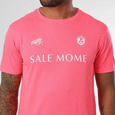 Sale Môme Paris - Ensemble Maillot Et Short Jogging Tech FC Lapin Noir Rose Fluo Blanc