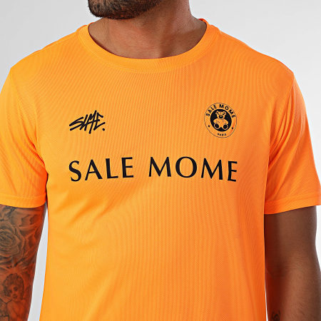Sale Môme Paris - Ensemble Maillot Et Short Jogging Tech FC Nounours Noir Orange Fluo