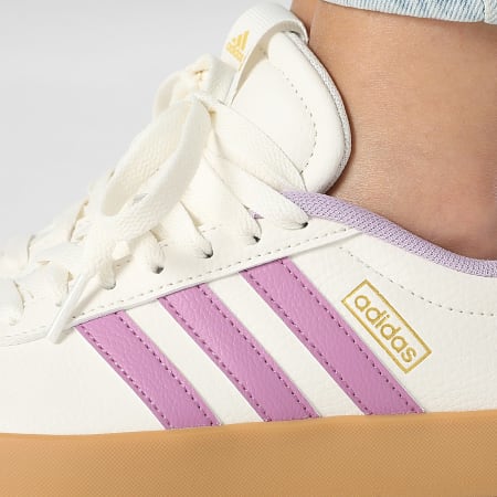 Adidas Sportswear - Baskets Femme VL Court 3.0 JR8661 Core White Preloved Purple Powder Plum