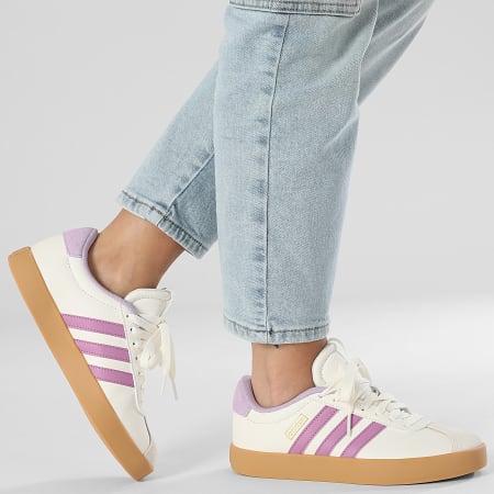 Adidas Sportswear - Baskets Femme VL Court 3.0 JR8661 Core White Preloved Purple Powder Plum