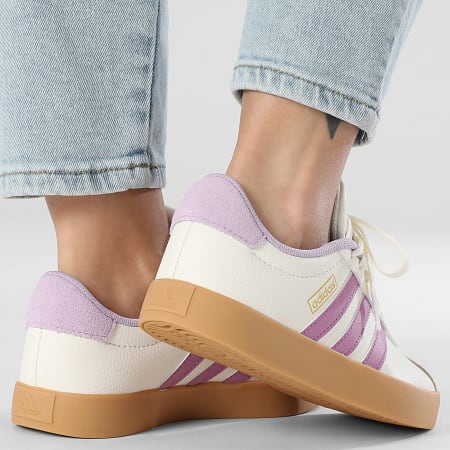 Adidas Sportswear - Baskets Femme VL Court 3.0 JR8661 Core White Preloved Purple Powder Plum