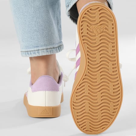 Adidas Sportswear - Baskets Femme VL Court 3.0 JR8661 Core White Preloved Purple Powder Plum