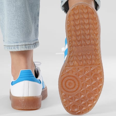 Adidas Originals - Baskets Femme Sambae JQ1236 Footwear White Bright Blue Gold Metallic