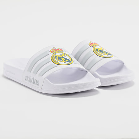 Adidas Sportswear - Claquettes Adilette Shower Real Madrid JS4863 Blanc Gris