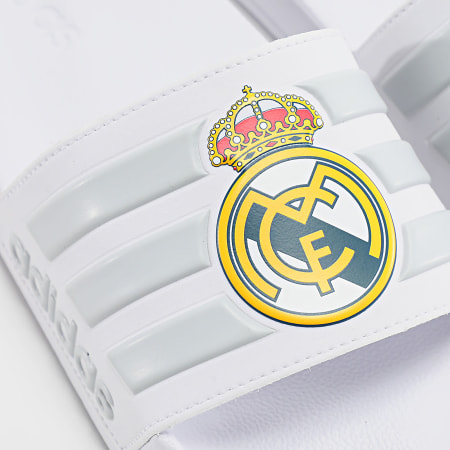 Adidas Sportswear - Claquettes Adilette Shower Real Madrid JS4863 Blanc Gris