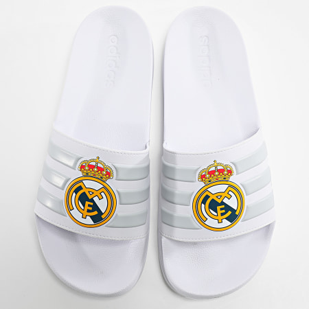 Adidas Sportswear - Claquettes Adilette Shower Real Madrid JS4863 Blanc Gris