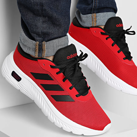 Adidas Sportswear - Baskets Cloudfoam Comfy JS1216 Better Scarlet Core Black Footwear White
