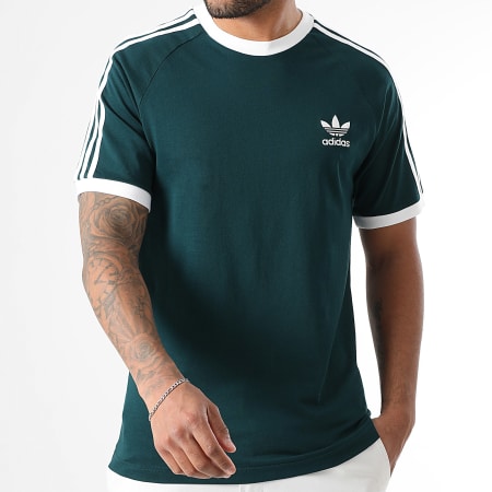 Adidas Originals - Tee Shirt A Bandes 3 Stripes JY1374 Vert Bouteille