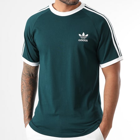 Adidas Originals - Tee Shirt A Bandes 3 Stripes JY1374 Vert Bouteille