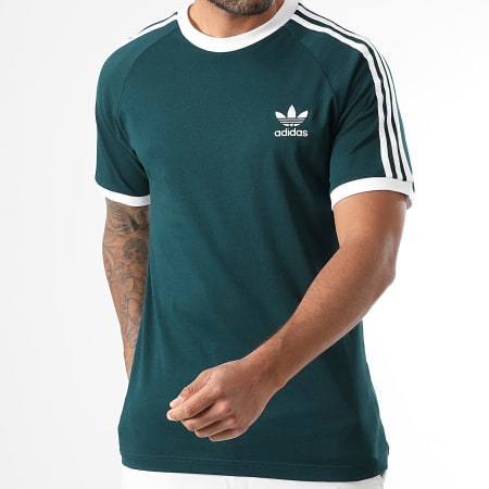 Adidas Originals - Tee Shirt A Bandes 3 Stripes JY1374 Vert Bouteille