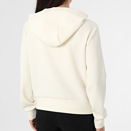 Sweat à Capuche GUESS Femme Blanc, Taille L, Fermeture éclair Intégrale - Très Bon état