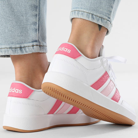 Adidas Sportswear - Baskets Femme Breaknet 3.0 JR8444 Footwear White Pink Fusion Clear Pink