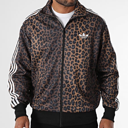 Adidas Originals - Striped Zip Jacket JV7578 Camel Leopard - Ryses
