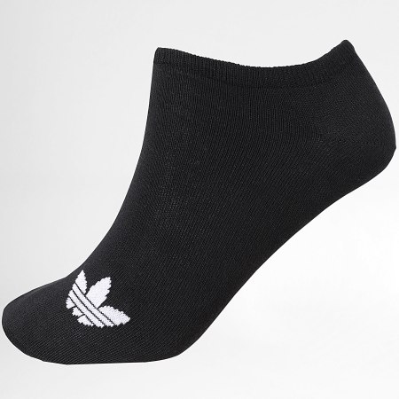 Adidas Originals - Lot De 6 Paires De Chaussettes Liner JW5338 Noir Gris Chiné Blanc