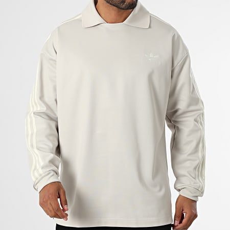 Adidas Originals - Polo Manches Longues Rugby JM9949 Beige